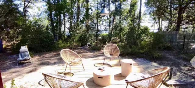 Maison Bleu de Longarisse 1ère ligne lac Lacanau